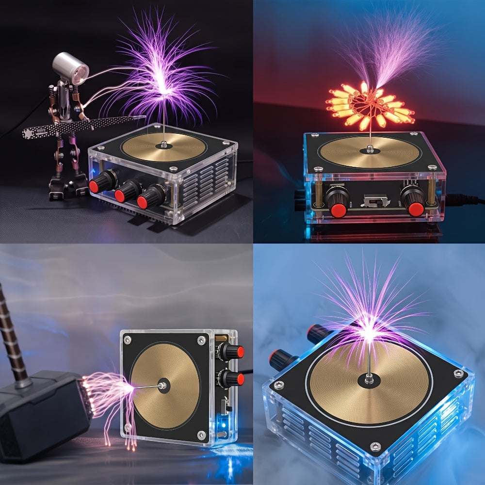 Tesla Coil Music Arc Plasma Loudspeaker – Wireless Transmission Experiment Desktop Model, STEM Science Toy for Teens Adults, Cool Birthday Gift for Boys Ages 15+
