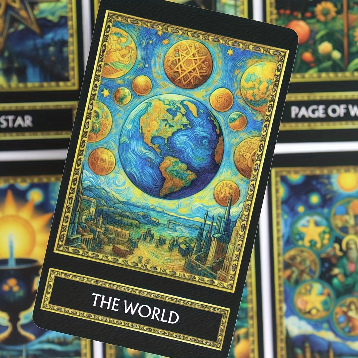 Art Tarot Cards Van Gogh 78-Card Deck High Quality Paper Major Minor Arcana Divination Gift for Art Lovers Readers Collectors Adults Teens 14+