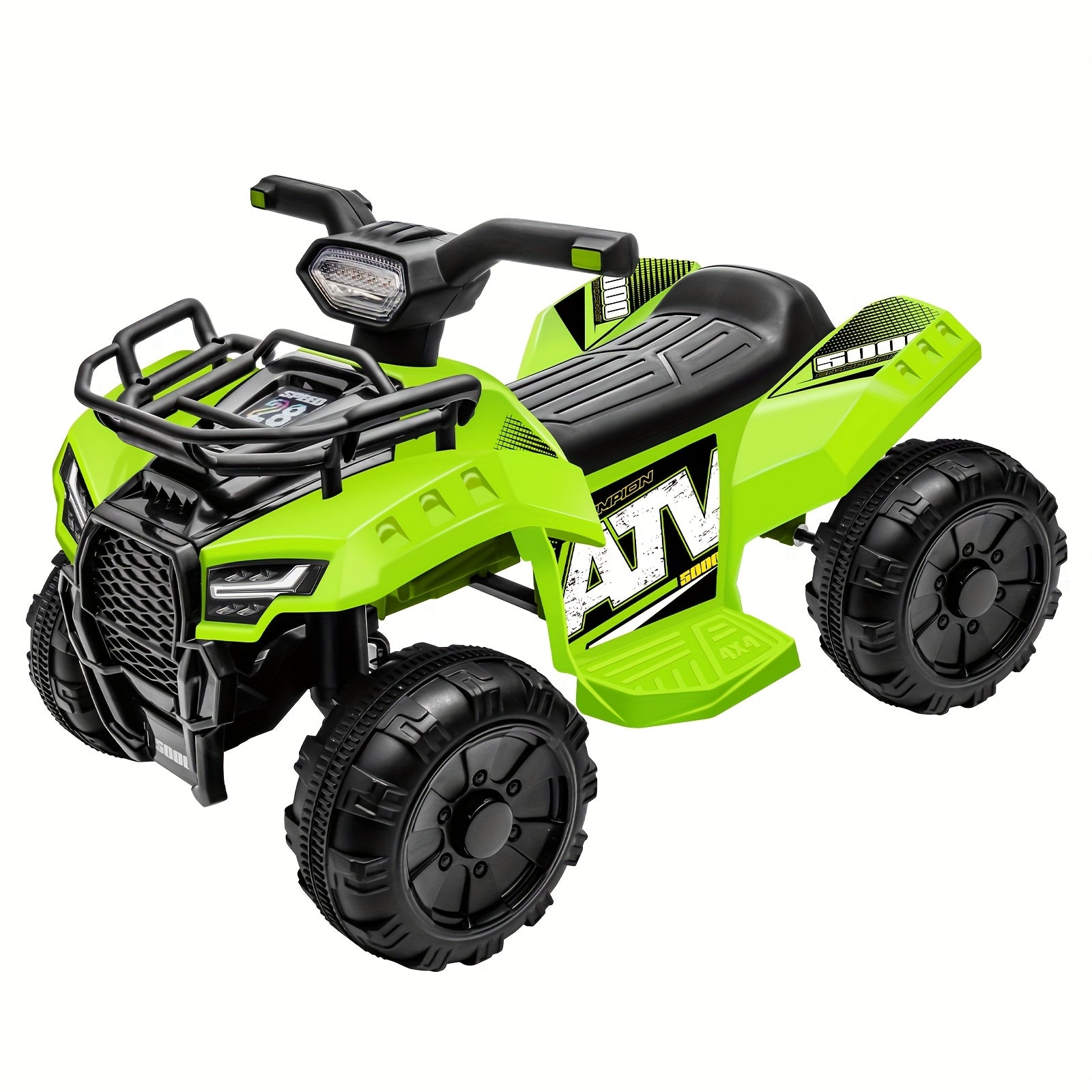 Kids Ride-On ATV 4-Wheeler 6V Electric Quad with Treaded Tires Rubber Handles & Push-Button Start – Safe Toddler Toy for Ages 18-36 Months Boys Girls