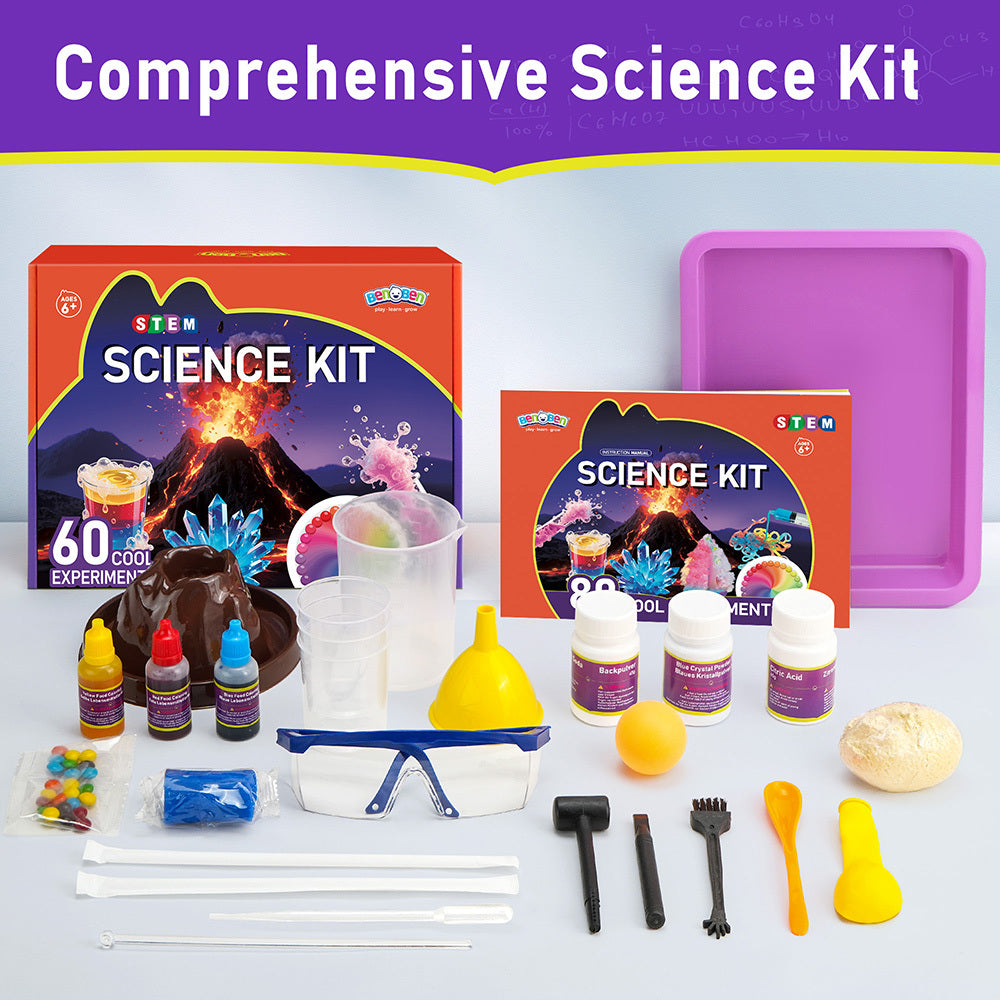 60 Experiments Science Kit for Kids Ages 6-12 – STEM Educational Toy with Scientific Tools for Boys & Girls, Best Birthday & Christmas Gift for Young Scientists