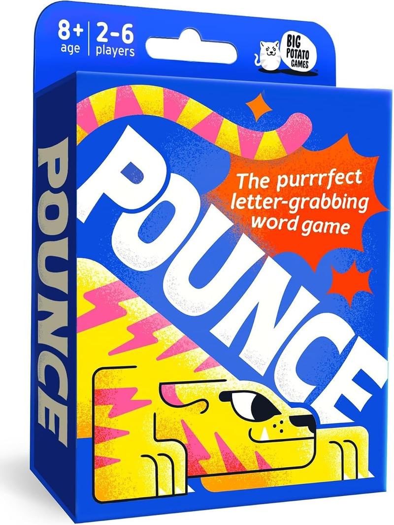Letter Grabbing Word Card Game Pounce by Big Potato Games, Fast-Paced Category Challenge for 2–6 Players Ages 8+, Family Nights and Travel