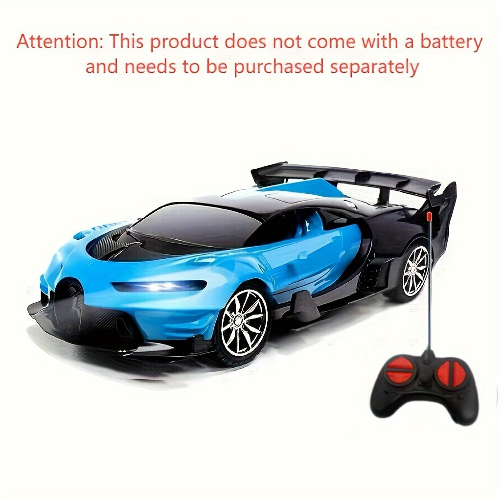 RC Car Toy 1:24 Scale High-Speed Drift Remote Control Car with LED Lights & 4-Channel Control – Kids Birthday Christmas Halloween Gift Blue Black Red