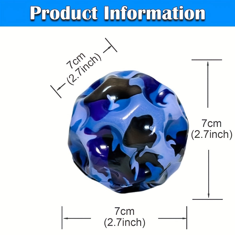 Space Moon Bouncy Balls 12-Pack Extreme High Bounce - Super Grippy Hand-Eye Coordination Toy Kids Outdoor Indoor Play Party Favor Multicolor
