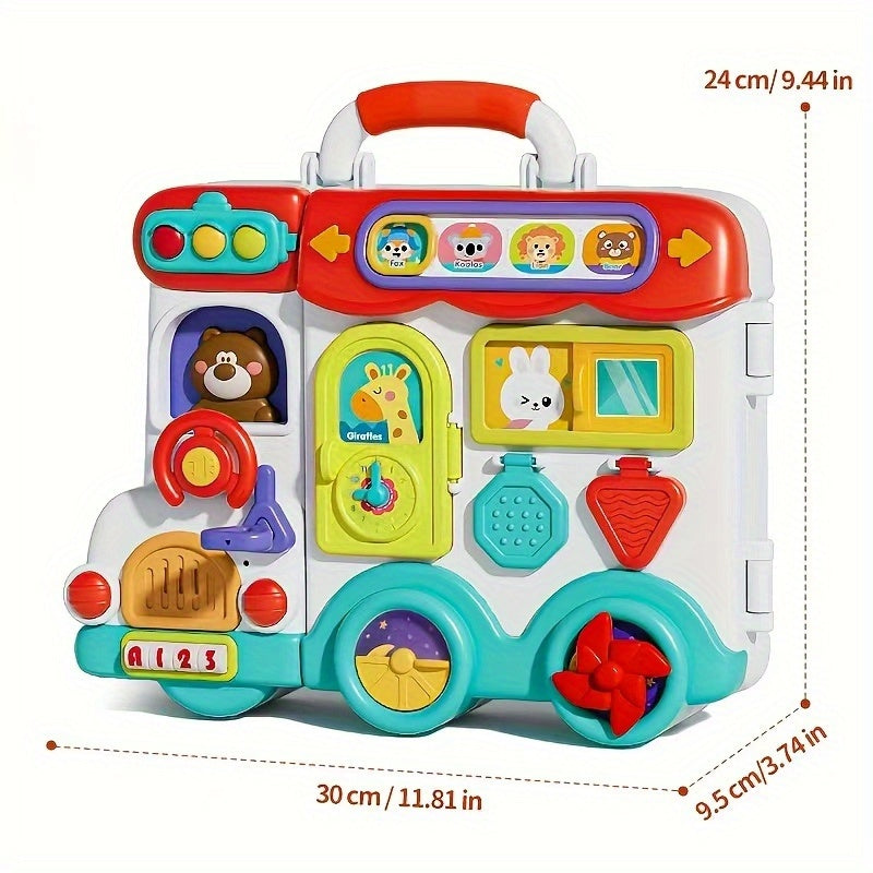 54-in-1 Busy Board Car Toy for Toddlers 18 Months+ – Fine Motor Skills Learning Activity Board, Educational Montessori Toy for Baby Boys Girls, Birthday Gift