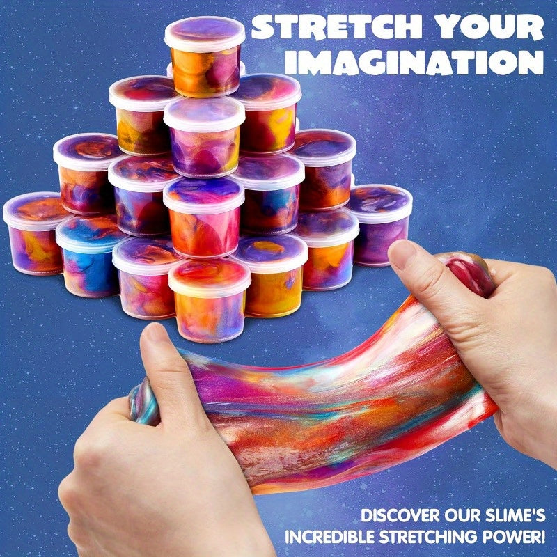 Galaxy Slime Party Favors 36 & 50 Pack – Bulk Stretchy Non-Sticky Slime Cups for Kids, Classroom Rewards, Goodie Bag Stuffers & Holiday Gifts