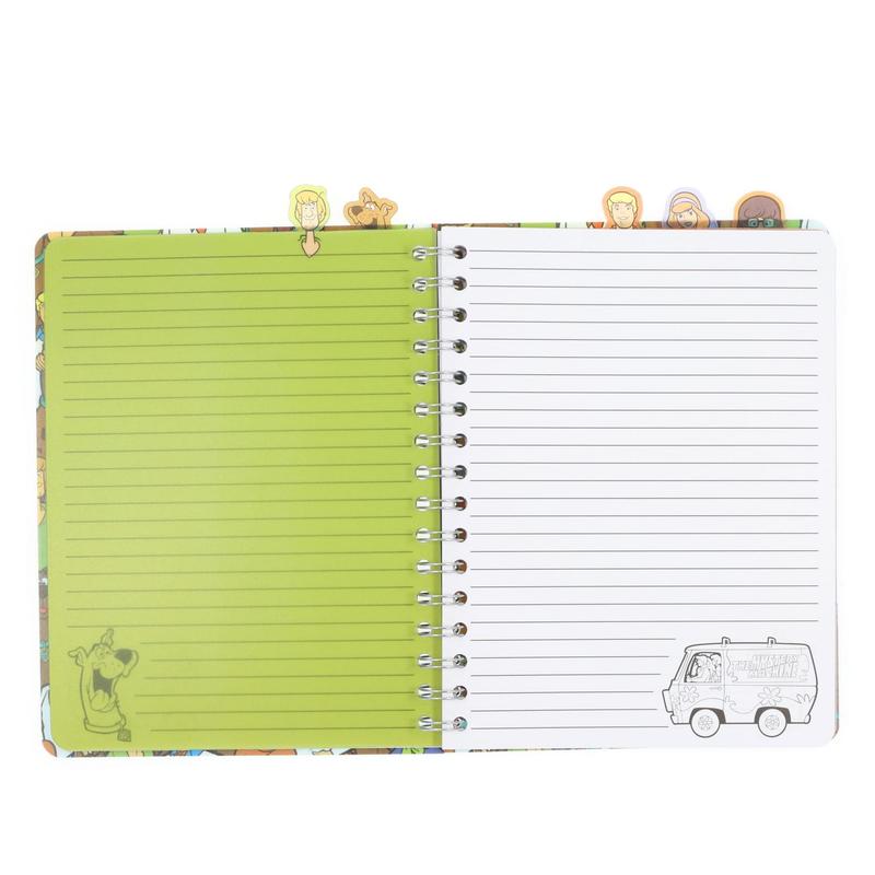 Scooby-Doo Spiral Notebook with 5 Character Tabs & 75 Lined Sheets – Officially Licensed Mystery Machine Journal for Kids, Fans & Collectors
