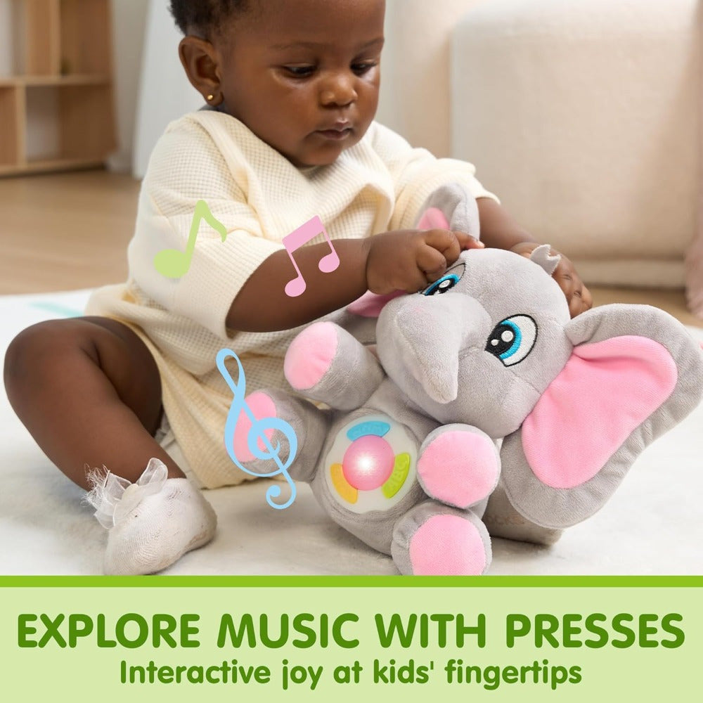 Musical Elephant Plush Baby Toy with Music & Light – Soft Stuffed Animal Sensory Toy for Infant Babies 6+ Months, Birthday Christmas Gift for Boys and Girls