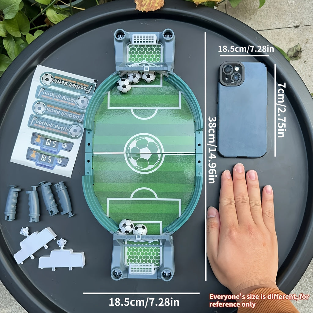 Kids Portable Tabletop Football Game Set Ages 3-6 with 6 Balls Standalone Table Design Family Party Game Christmas Halloween Thanksgiving Gift