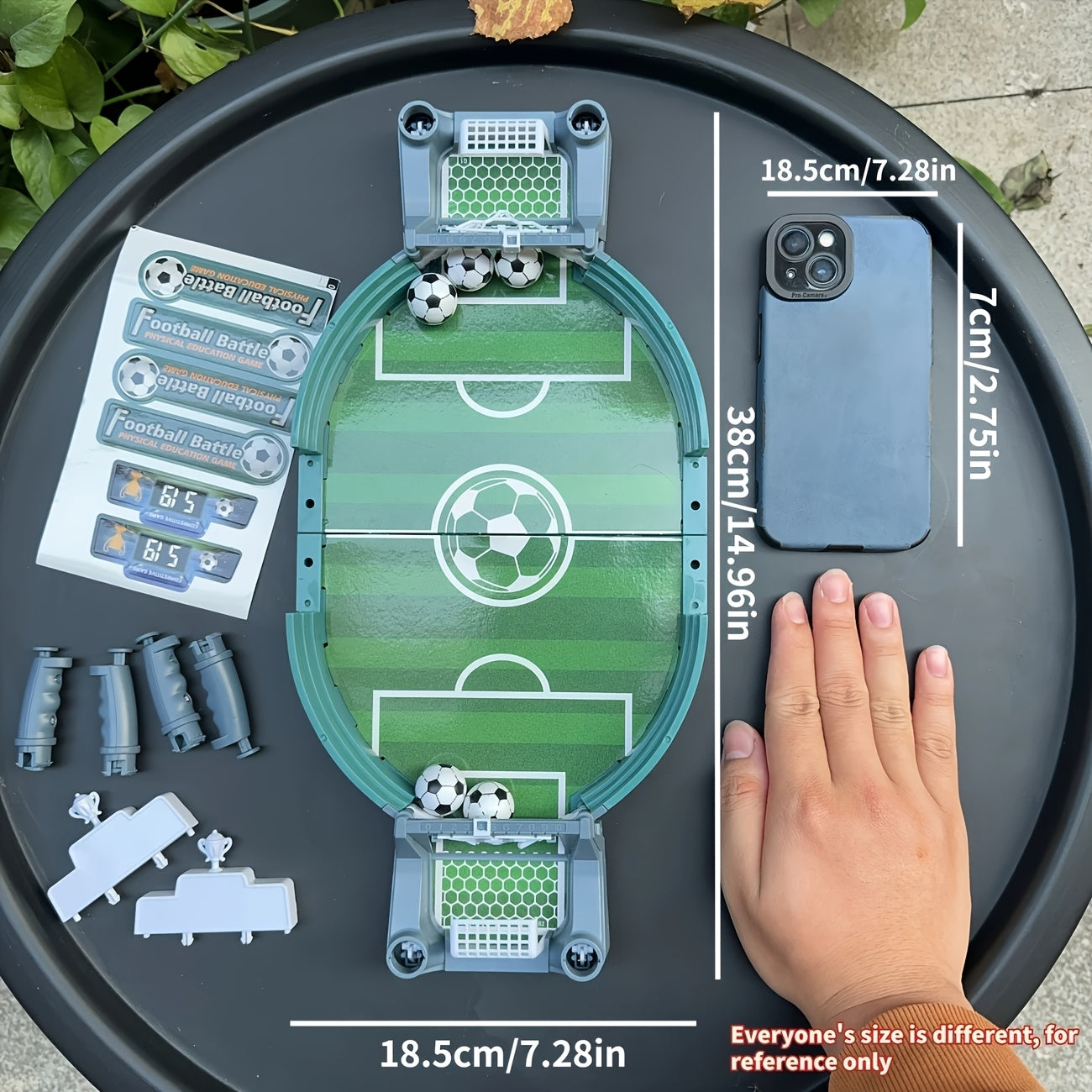 Kids Portable Tabletop Football Game Set Ages 3-6 with 6 Balls Standalone Table Design Family Party Game Christmas Halloween Thanksgiving Gift