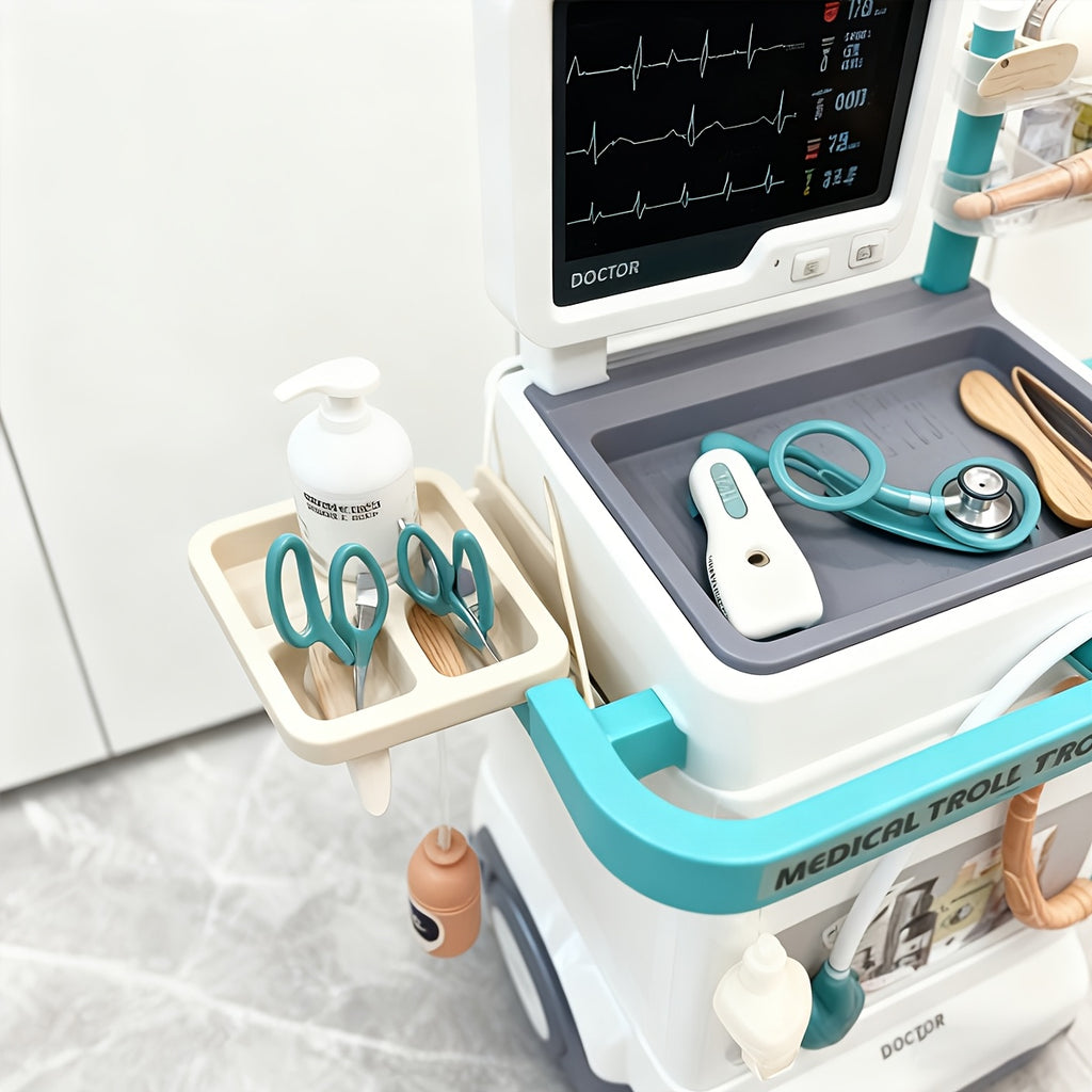 Kids Doctor Kit Pretend Play Medical Station Toy Set with Stethoscope 25-26pcs Boys Girls Ages 3+ Birthday Gift