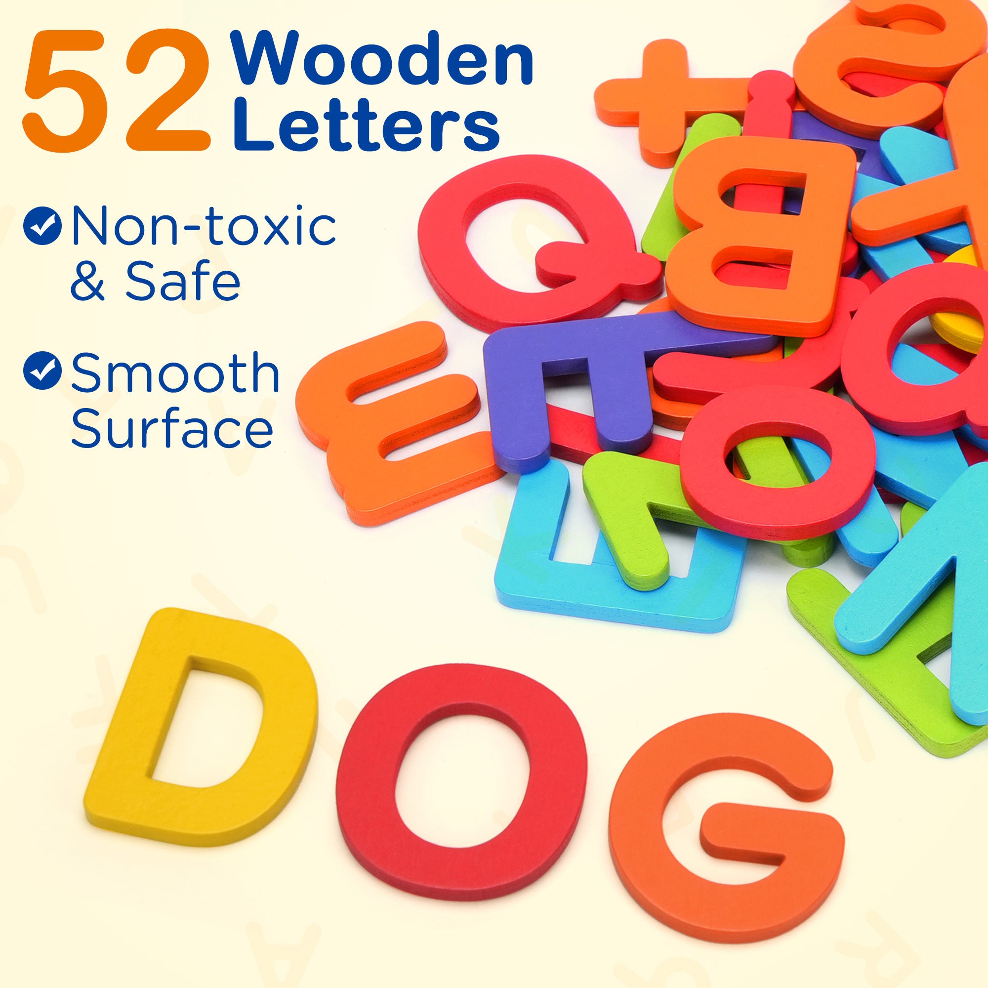 Wooden Alphabet Flash Cards & Letter Puzzle Matching Game for Kids Ages 3+ – Durable ABC Educational Toy for Letter Recognition, Spelling & Early Literacy Learning