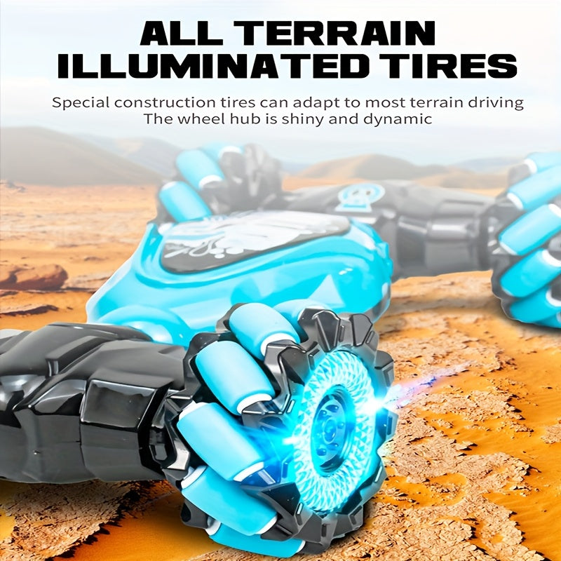 Gesture Sensing RC Stunt Car Transforms Car to Robot 4WD Obstacle Avoidance Self-Balancing Off-Road Remote Control Toy Birthday Christmas Gift Boys Kids