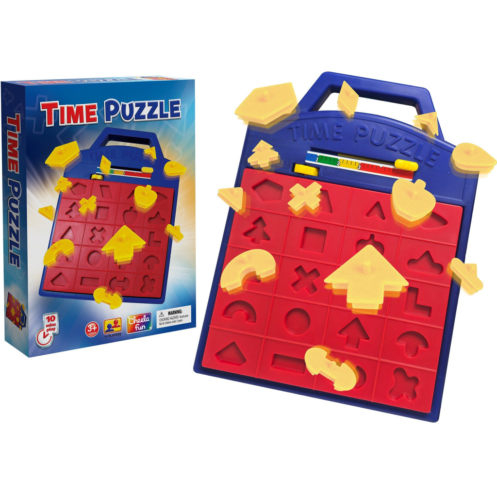 Pop-Up Timer Shape Puzzle Game for Kids – 3-Level Interactive Board Game for Hand-Eye Coordination, STEM Learning & Travel Fun, Ages 3 4 5 and Up
