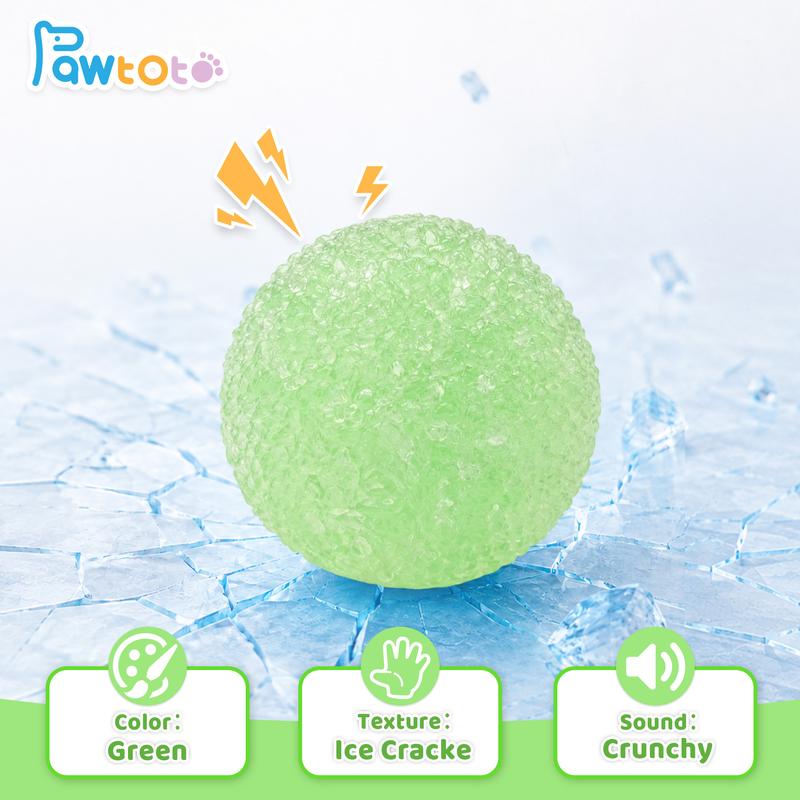 Mochi Squishy Ball by Pawtoto, Handmade Crystal Dumpling Sensory Fidget with Ice Crack, Slush or Fluffy Textures for Teen and Adult Gifts