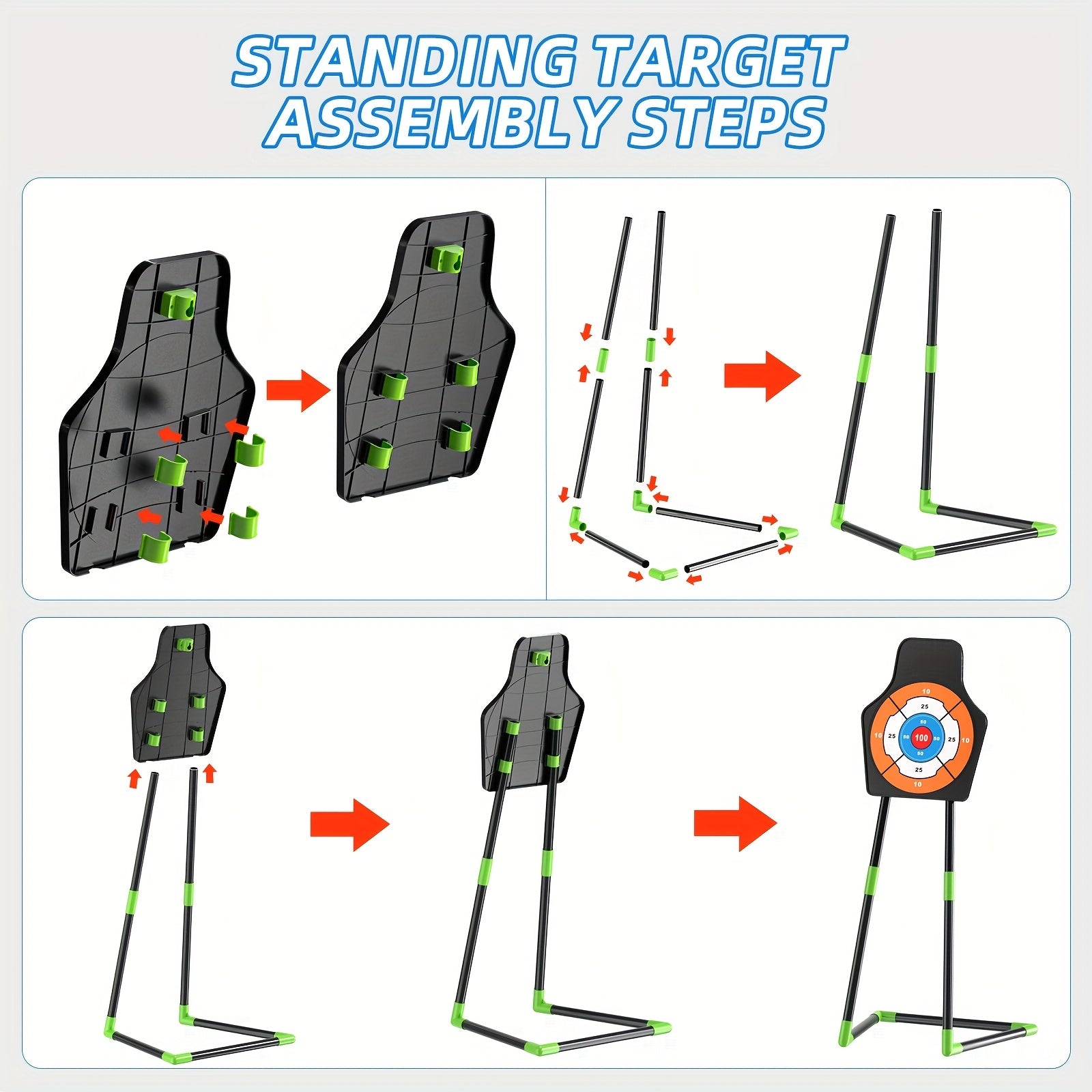 Bow and Arrow Set for Kids Ages 3+ – 10 Suction Cup Arrows, Quiver & Standing Target, Battery Free Outdoor Archery Toy – Birthday Christmas Easter Gift for Boys & Girls