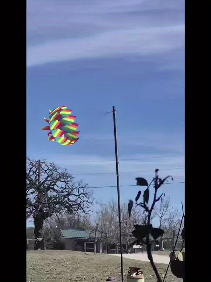Iridescent Spinning Kite with 3D Rotating Flower Basket & Lotus Tail – Outdoor Beach Park Flying Toy for Kids Adults Family Fun Gift
