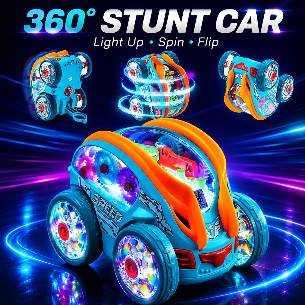 Automatic Dump Truck Toy with Colorful Lights & Music Auto Rolling Fun – Kids Birthday Christmas Halloween Thanksgiving Party Gift Boys Girls