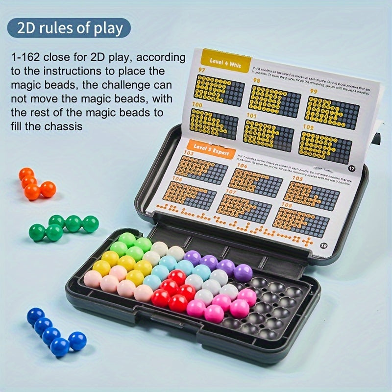 Brain Puzzle Ball Matrix Game – Colorful IQ Logic Puzzle in Compact Travel Case, Mind Challenge Toy for Kids & Adults, Stress Relief & Brain Training Gift