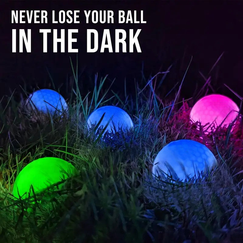 Glow in the Dark Golf Balls LED, Ultra-Bright 3-LED Core Night Golf Balls with 8-Minute Reset Timer & Mesh Bag, 342-Dimple Pattern for Men Women Teens Beginners, Birthday Christmas Father's Day Golf Gift