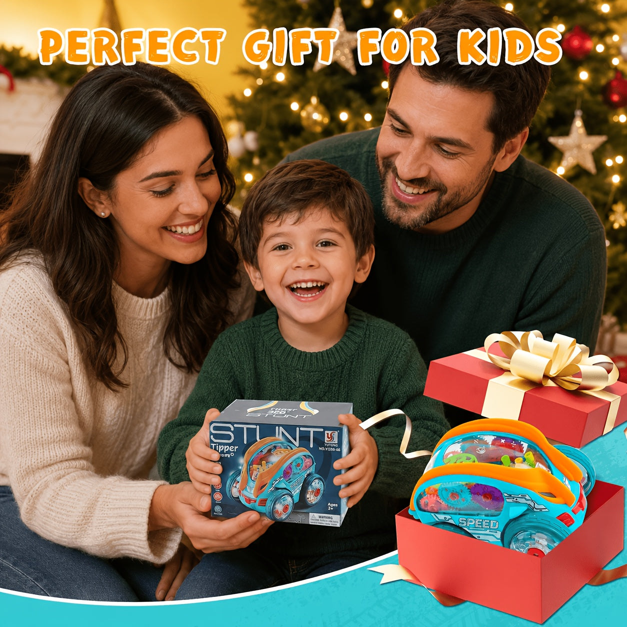 Automatic Dump Truck Toy with Colorful Lights & Music Auto Rolling Fun – Kids Birthday Christmas Halloween Thanksgiving Party Gift Boys Girls