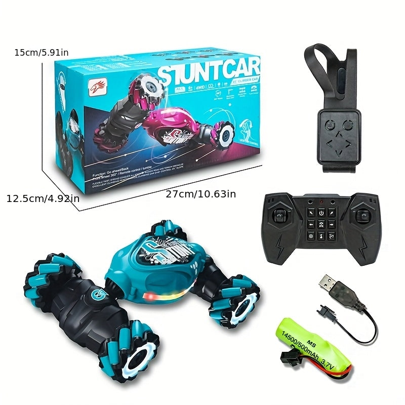 Gesture Sensing RC Stunt Car Transforms Car to Robot 4WD Obstacle Avoidance Self-Balancing Off-Road Remote Control Toy Birthday Christmas Gift Boys Kids