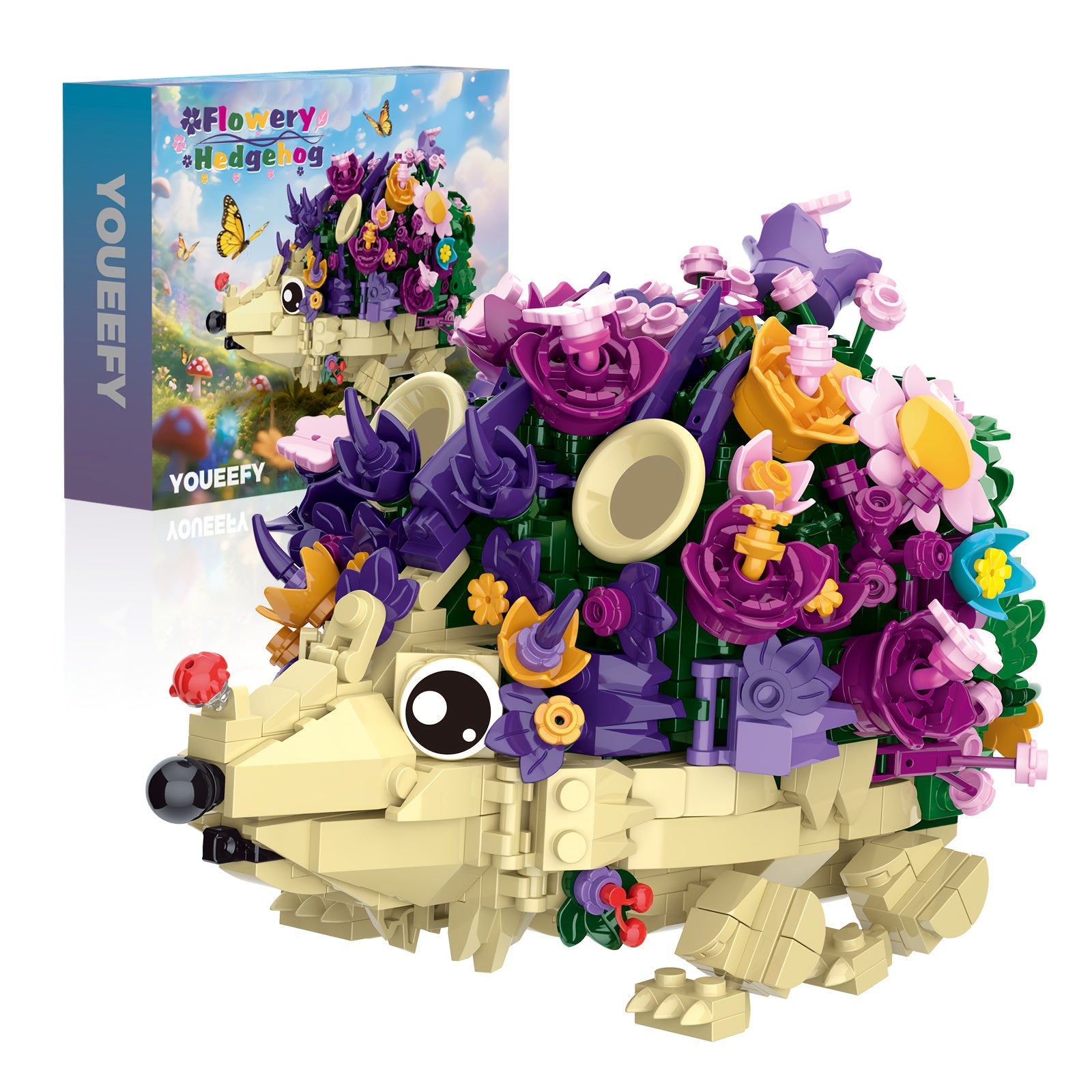 Jellyfish Building Blocks 526pcs Animal Model Kit for Adults – DIY Brick Assembly Desk Decor Display Piece, Hedgehog Style Available – Valentine Birthday Christmas Halloween Gift for Animal Lovers