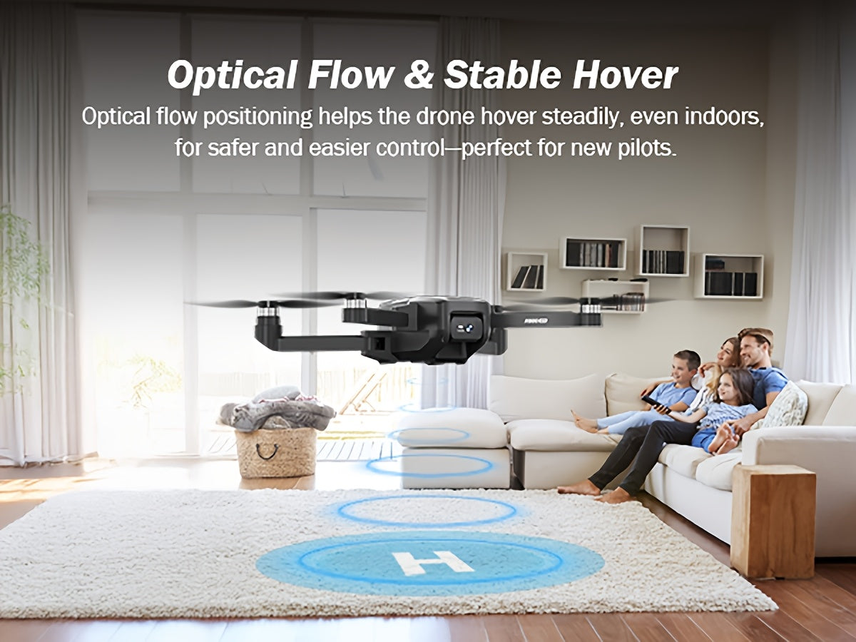 GPS Drone with Camera for Adults, 4.5" LCD RC Screen, Brushless Motor, Follow Me, Auto Return, Gesture Control, Altitude Hold, 3 Speeds, Under 250G – Supports 32G SD Card