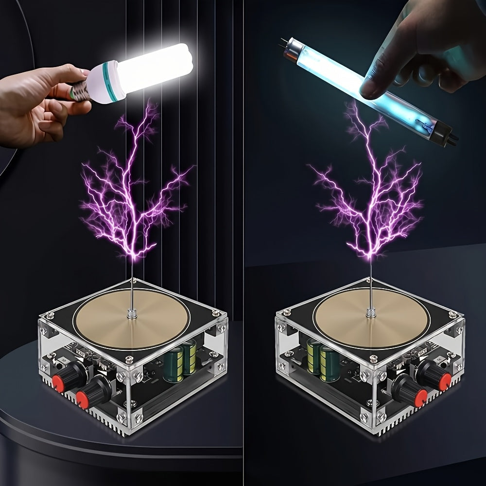Tesla Coil Music Arc Plasma Loudspeaker – Wireless Transmission Experiment Desktop Model, STEM Science Toy for Teens Adults, Cool Birthday Gift for Boys Ages 15+