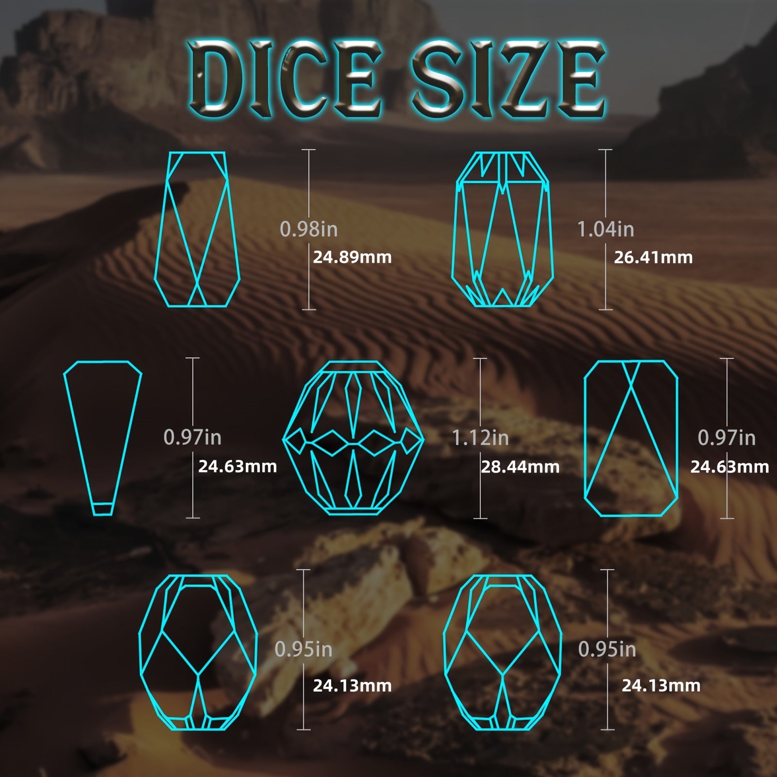 Metal DND Dice Set 7 Piece Stonehenge Themed Glow in the Dark – Zinc Alloy Heavy Polyhedral RPG Dice D4-D20 with Gift Box Blue, Dungeon Master Birthday Christmas Gift for Tabletop Gamers