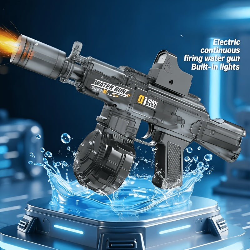 Large Capacity Electric Water Gun Automatic Spray, High-Power Squirt Gun for Pool Beach Lawn, Summer Outdoor Water Battle Toy Gift for Kids Adults Birthday Party