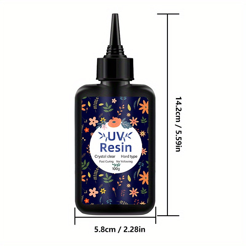 UV Resin Fast-Curing High-Viscosity UV Epoxy Resin for Jewelry Making, Handicrafts & Casting – Transparent, Multiple Sizes 200g to 1000g