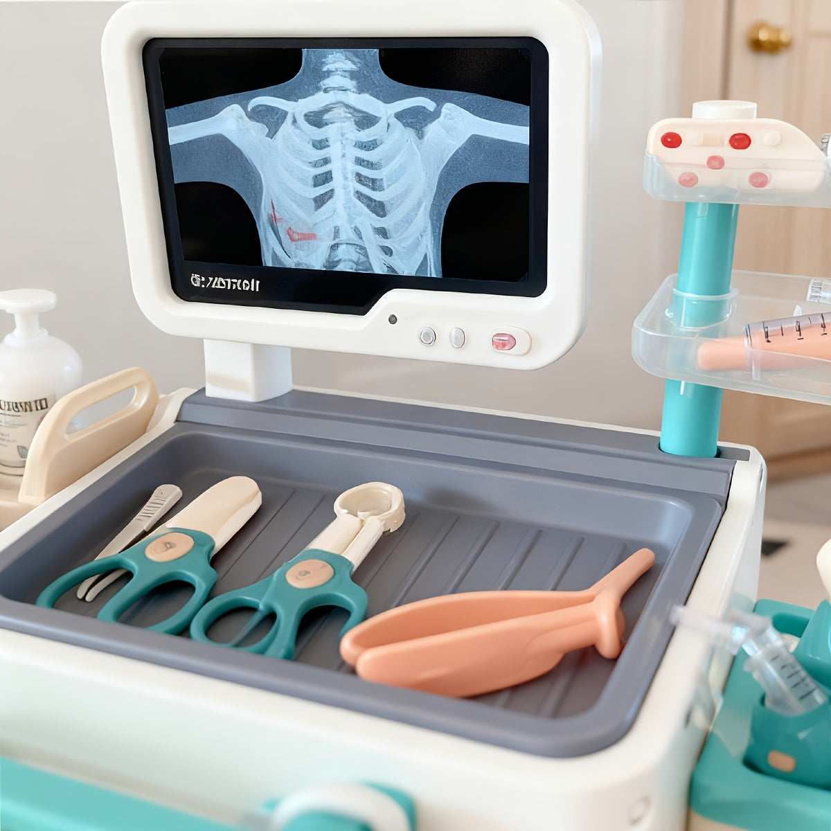 Kids Doctor Kit Pretend Play Medical Station Toy Set with Stethoscope 25-26pcs Boys Girls Ages 3+ Birthday Gift