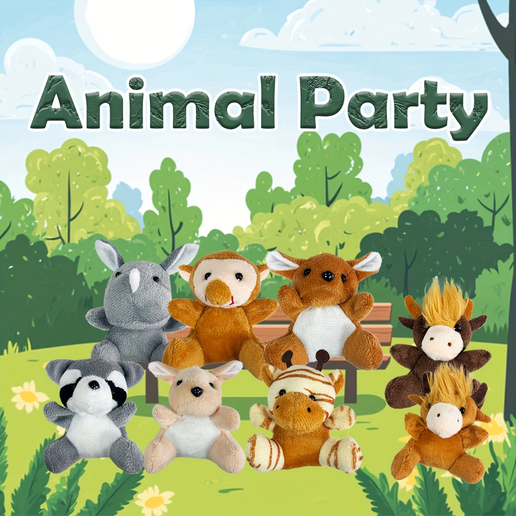 Mini Forest Animal Plush Toys Bulk 12 or 24 Pcs – Cute Small Stuffed Animals for Animal Theme Party, Classroom Treasure Box, Party Favors & Kids Birthday Gifts