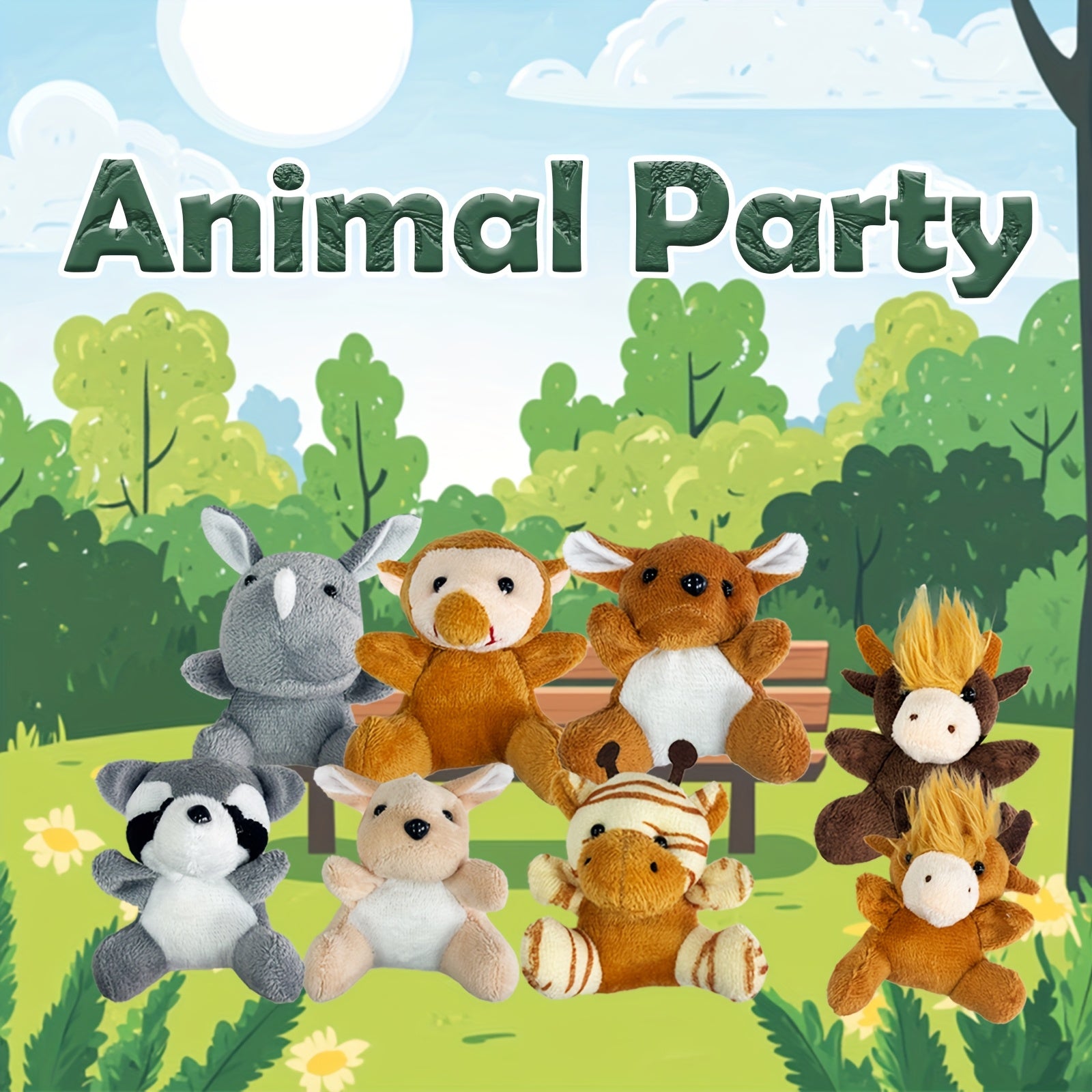Mini Forest Animal Plush Toys Bulk 12 or 24 Pcs – Cute Small Stuffed Animals for Animal Theme Party, Classroom Treasure Box, Party Favors & Kids Birthday Gifts