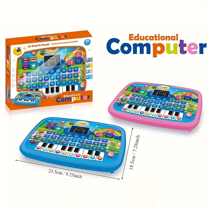 Kids Multifunctional Learning Tablet Ages 3+ – Educational Toy with Alphabet, Numbers, Music, Animals & Piano Keys, Interactive Learning Machine for Toddlers Boys Girls, Birthday Gift