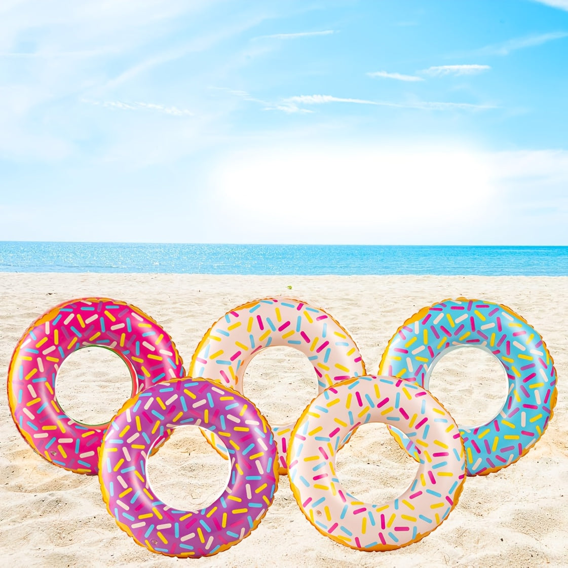 Hawaiian Kids Pool Float Toys 8pcs Set – Tropical Beach Floaties for Boys Girls, Summer Swimming Pool Party Favors, Easter Birthday Water Fun Gifts, Inflatable Floats
