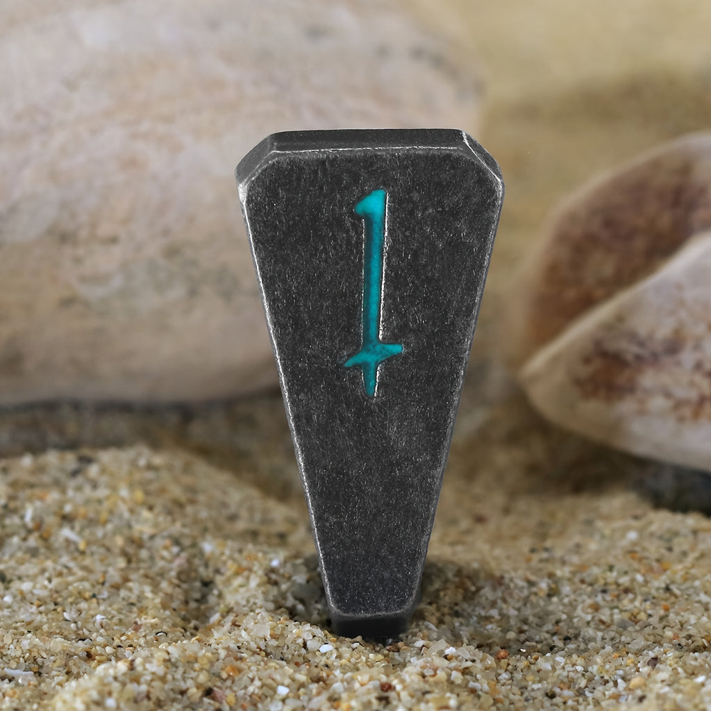 Metal DND Dice Set 7 Piece Stonehenge Themed Glow in the Dark – Zinc Alloy Heavy Polyhedral RPG Dice D4-D20 with Gift Box Blue, Dungeon Master Birthday Christmas Gift for Tabletop Gamers