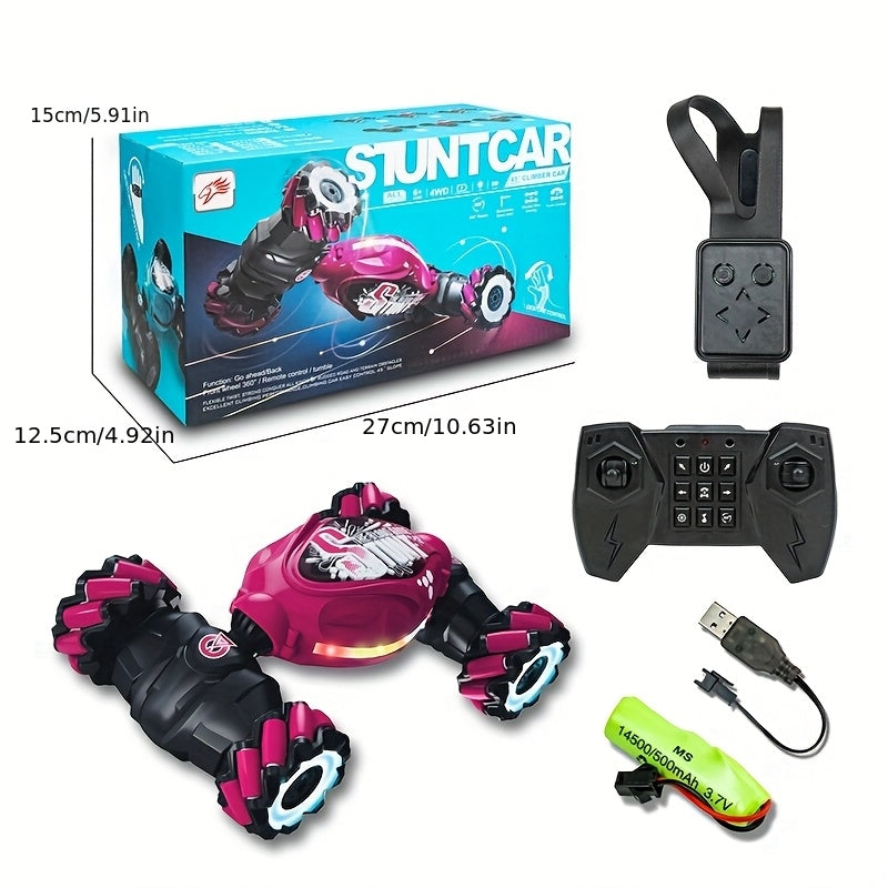Gesture Sensing RC Stunt Car Transforms Car to Robot 4WD Obstacle Avoidance Self-Balancing Off-Road Remote Control Toy Birthday Christmas Gift Boys Kids