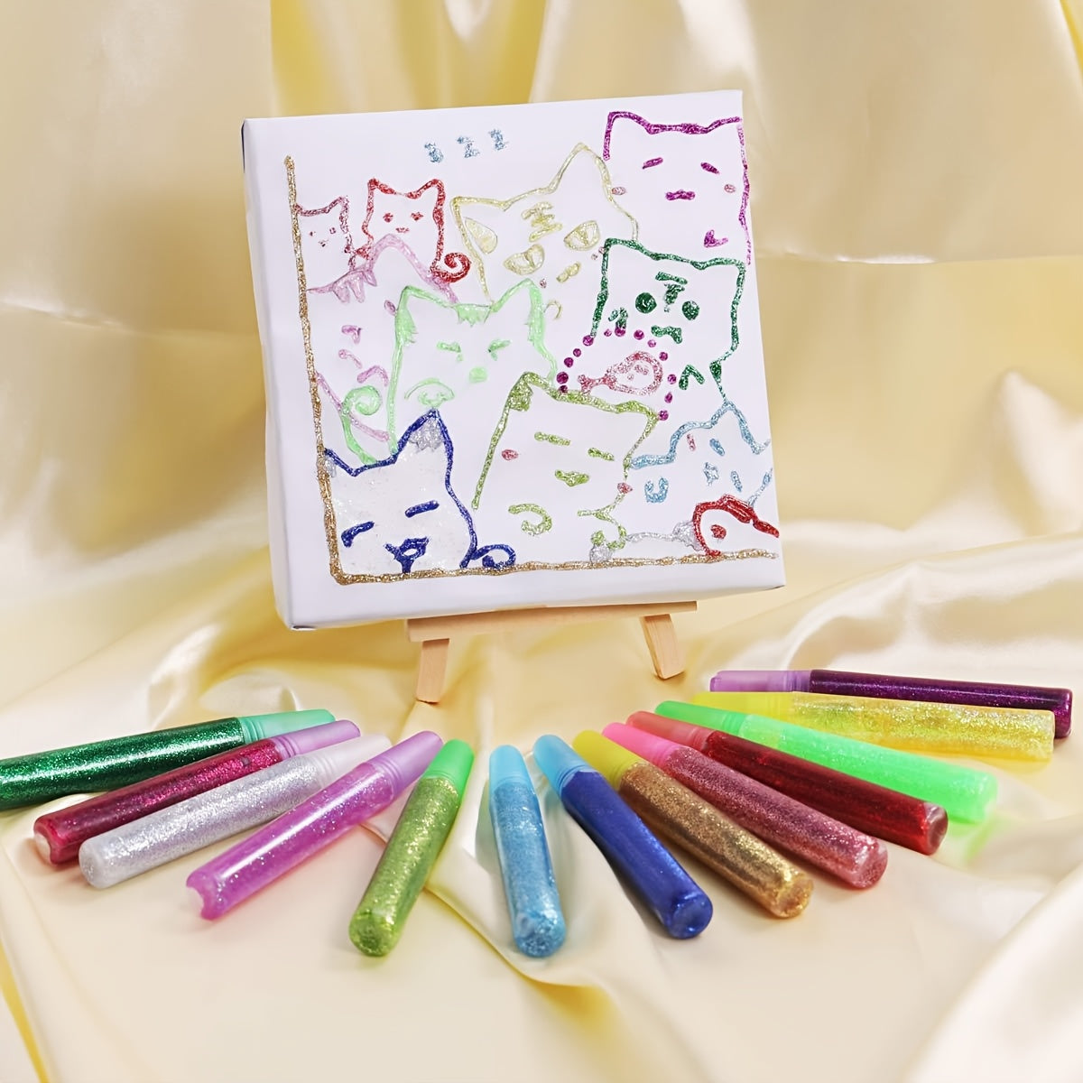 30-Piece Washable Glitter Glue Pen Set 15 Colors Non-Toxic Extra Fine Glitter Gel Pens for Arts Crafts Scrapbooking Slime DIY Holiday Cards Classroom
