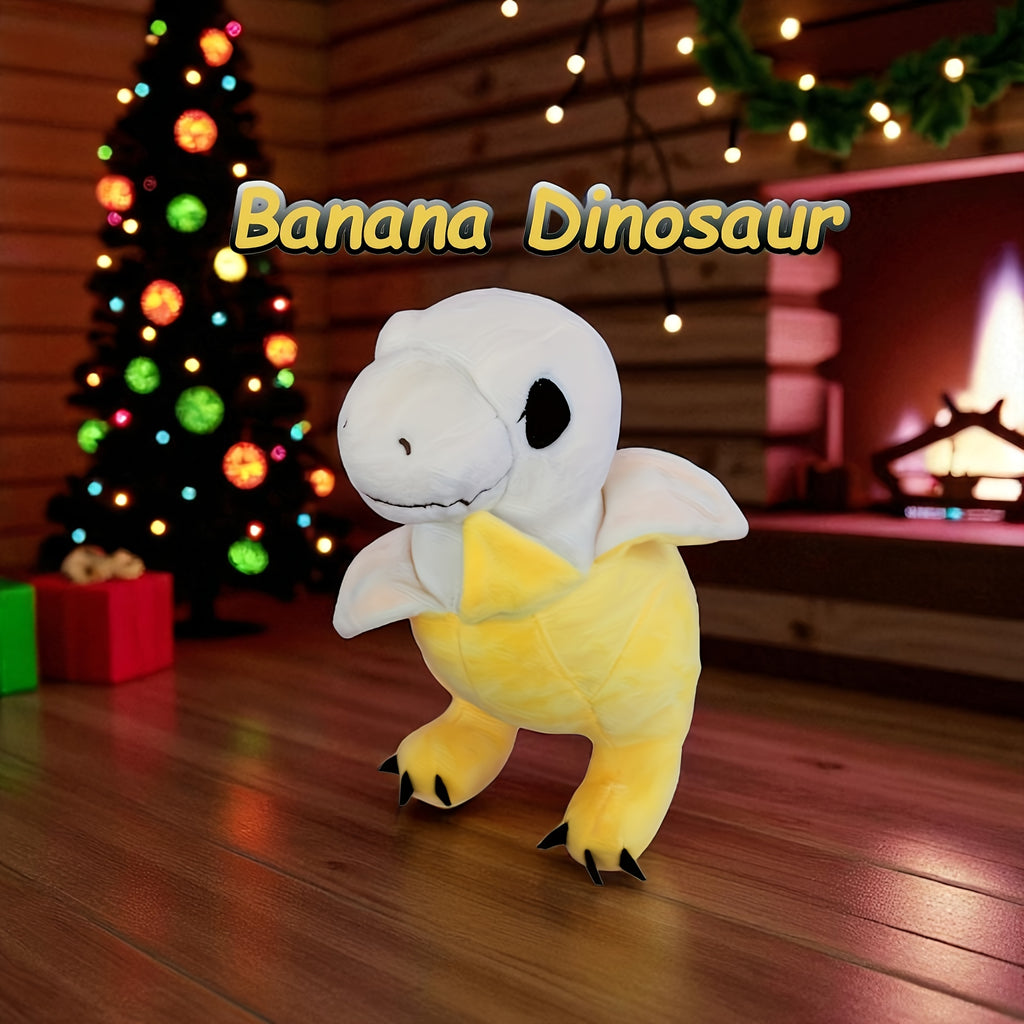 Banana Dinosaur Plush Toy 9.5 Inch – Kawaii Cartoon T-Rex in Banana Peel, Cute Fruit Soft Plushie Pillow Doll, Room Decor, Halloween Birthday Gift for Kids Friends, Dinosaur Lovers