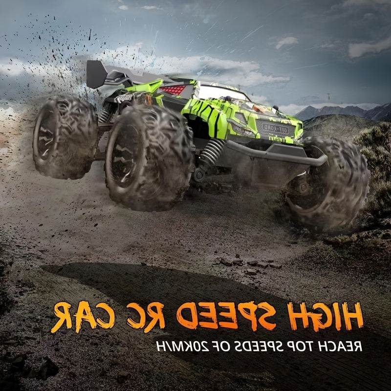 LED RC Off-Road Car for Kids - American Style Remote Control Car with Lights, Outdoor Off-Road Racing Toy for Boys, Birthday & Christmas Gift
