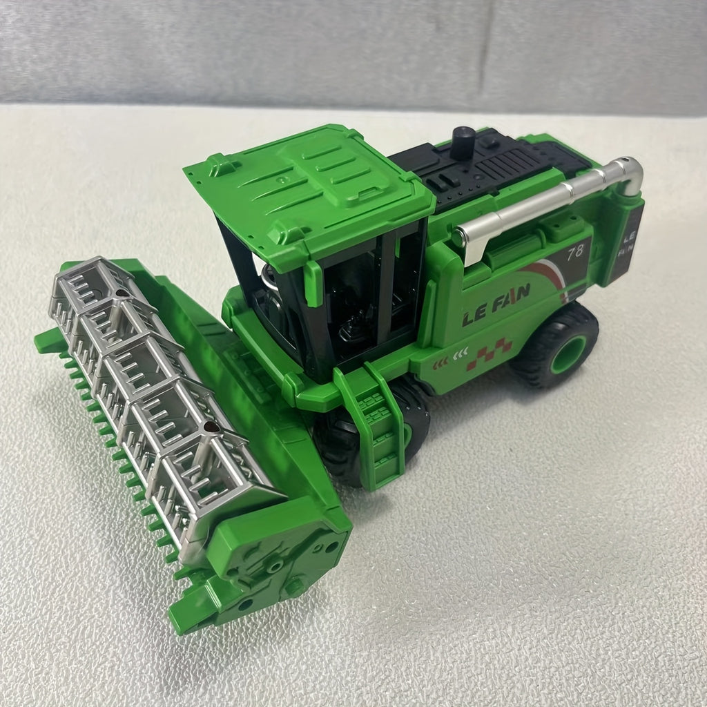 Toy Wheat Harvester Inertia Farm Vehicle for Kids Ages 3+ Battery-Free Push Go Agricultural Tractor Simulation Model Boys Girls Gift