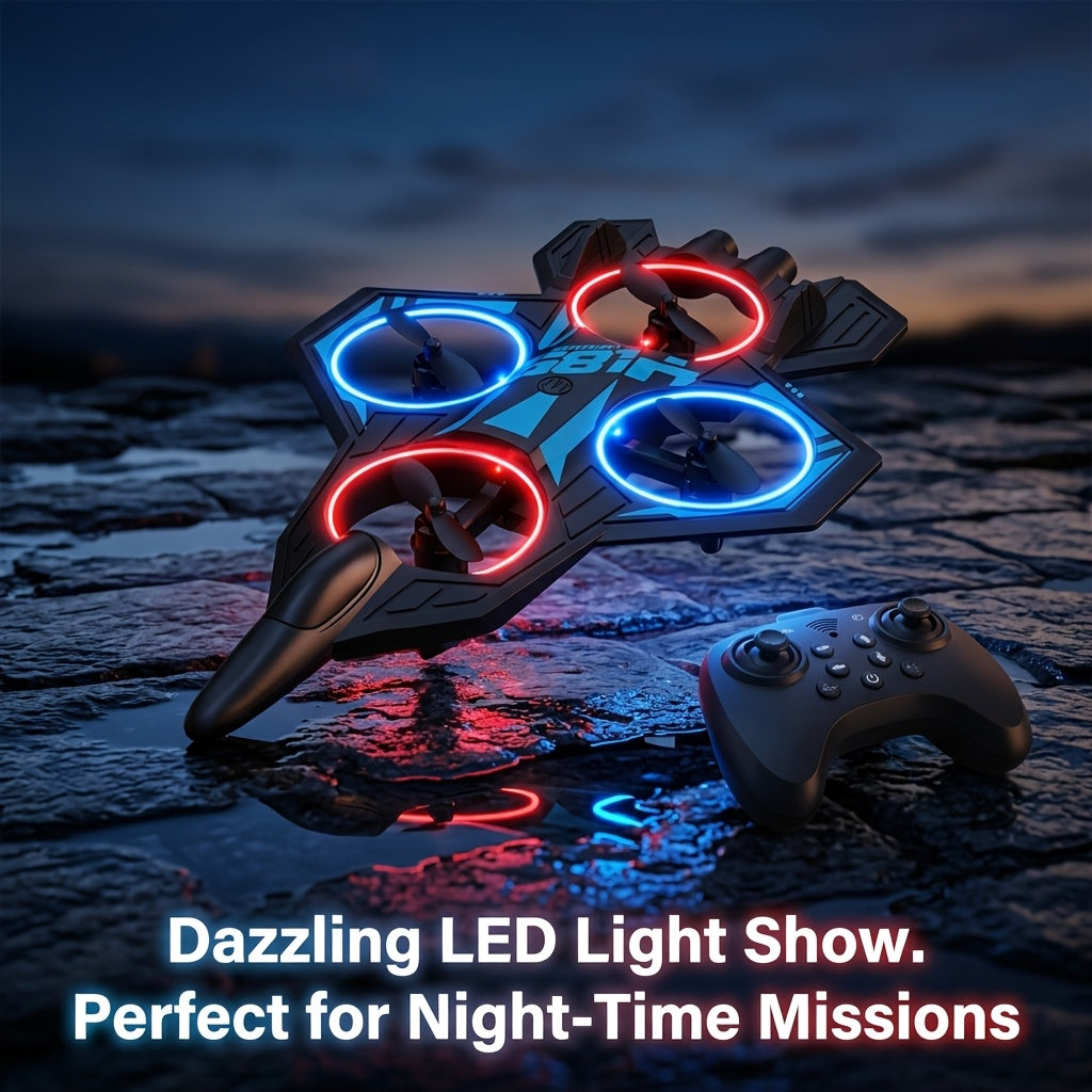 RC Drone for Beginners Kids Adults Height Adjusting Optical Flow Hovering One Click Flip Collision Proof Indoor Outdoor Remote Control Quadcopter Gift