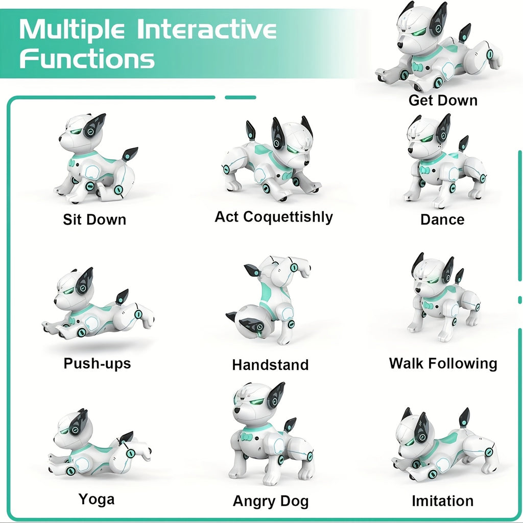 Robot Dog Toy for Kids, Interactive Electronic Pet with Sound & Stunts, AI Programmable Companion, Birthday Gift for Boys Girls Ages 5+