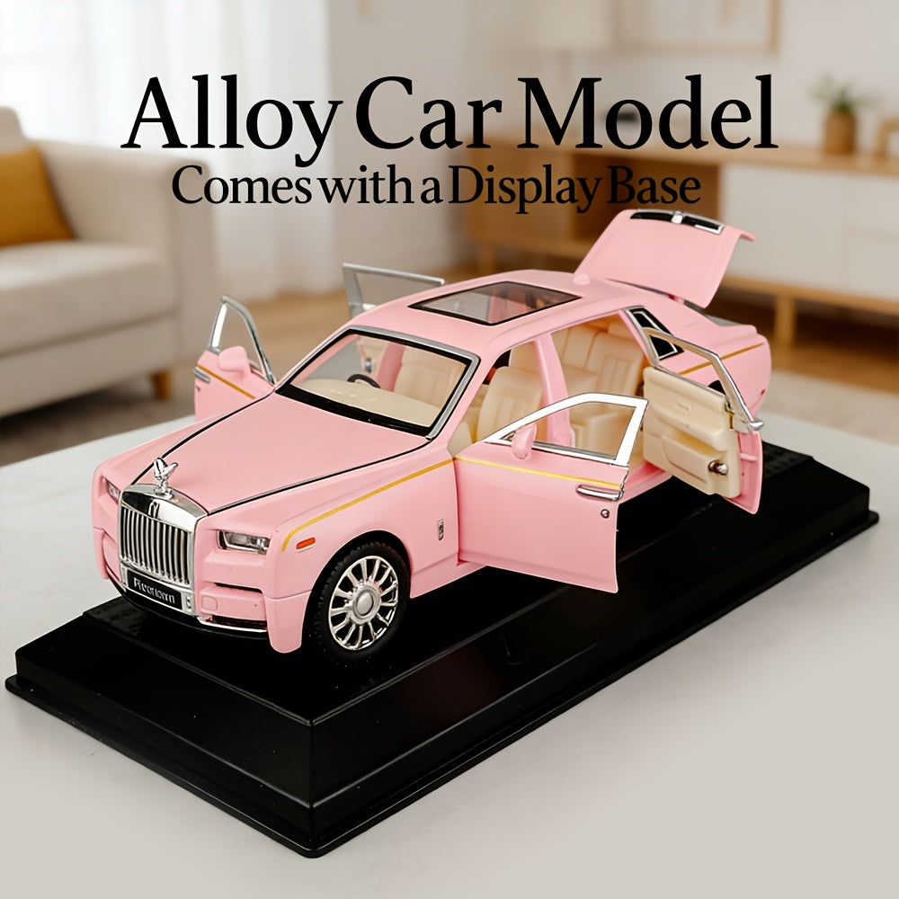 Openable Doors Zinc Alloy Die-Cast Car Model with Display Base – Highly Detailed Static Collectible Decoration, Perfect Gift for Car Enthusiasts, Birthdays & Christmas
