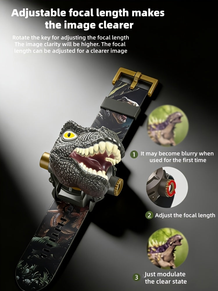 Kids Dinosaur Projection Watch Toy with 24 Dino Patterns & Real Time Display - Fun Dragon Watch Projects Dinosaur Adventure World Birthday Holiday Gift for Boys Girls