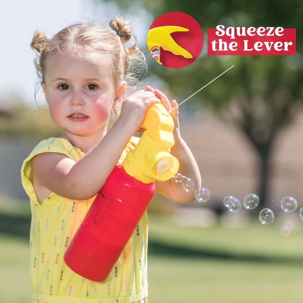 Halloween Fire Extinguisher Bubble Machine – 1000+ Bubbles with 7.78oz Solution, Automatic Bubble Blower for Kids Indoor Outdoor Halloween Birthday Party