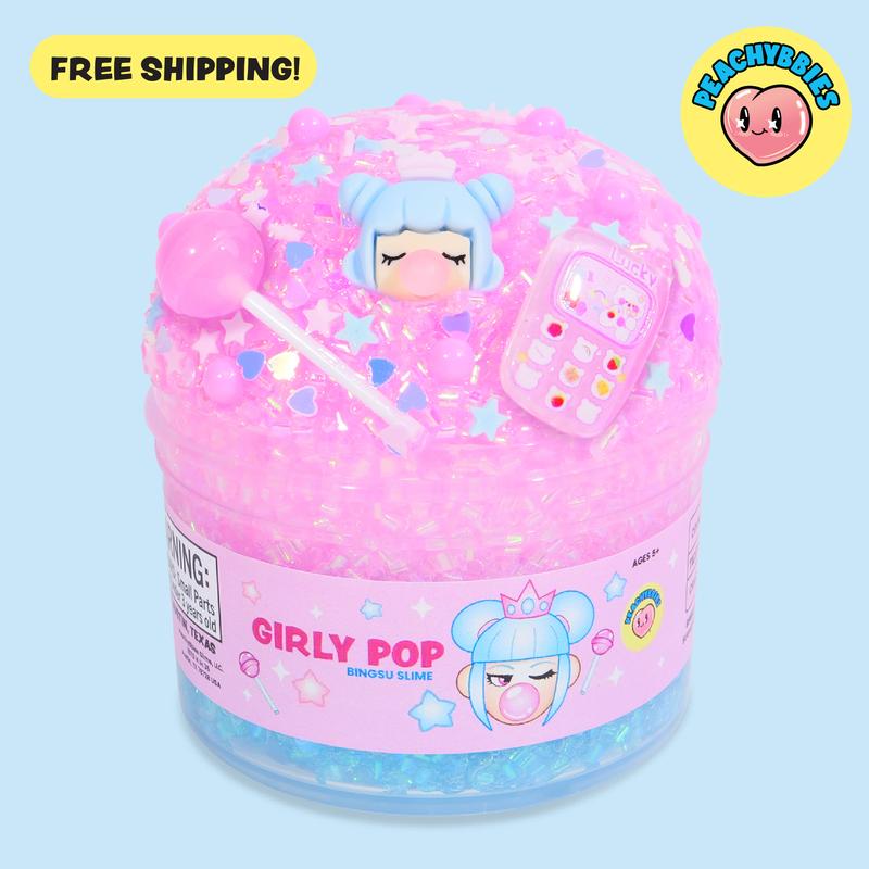 ASMR Slime 4oz by Peachybbies, Choose Butter, Cloud Dough, Snow Fizz, Bingsu or Jelly Cube Textures for Sensory Fidget Play and Gifts