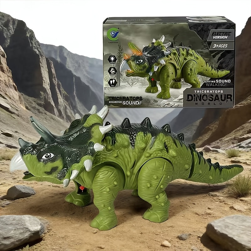 Walking Ankylosaurus Dinosaur Toy with Sound & Light – Interactive Jurassic Dinosaur Figure for Kids – Random Color Electric Dino Toy – Birthday & Children's Day Gift for Boys & Girls