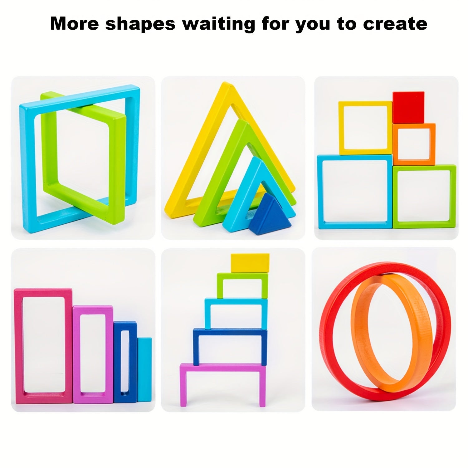 3D Rainbow Wooden Puzzle Handheld Brain Teaser for Teens Kids Adults - Educational Focus Toy Concentration Fine Motor Skills Builder, Portable Stress Relief Fidget Puzzle, Halloween Christmas Birthday Gift